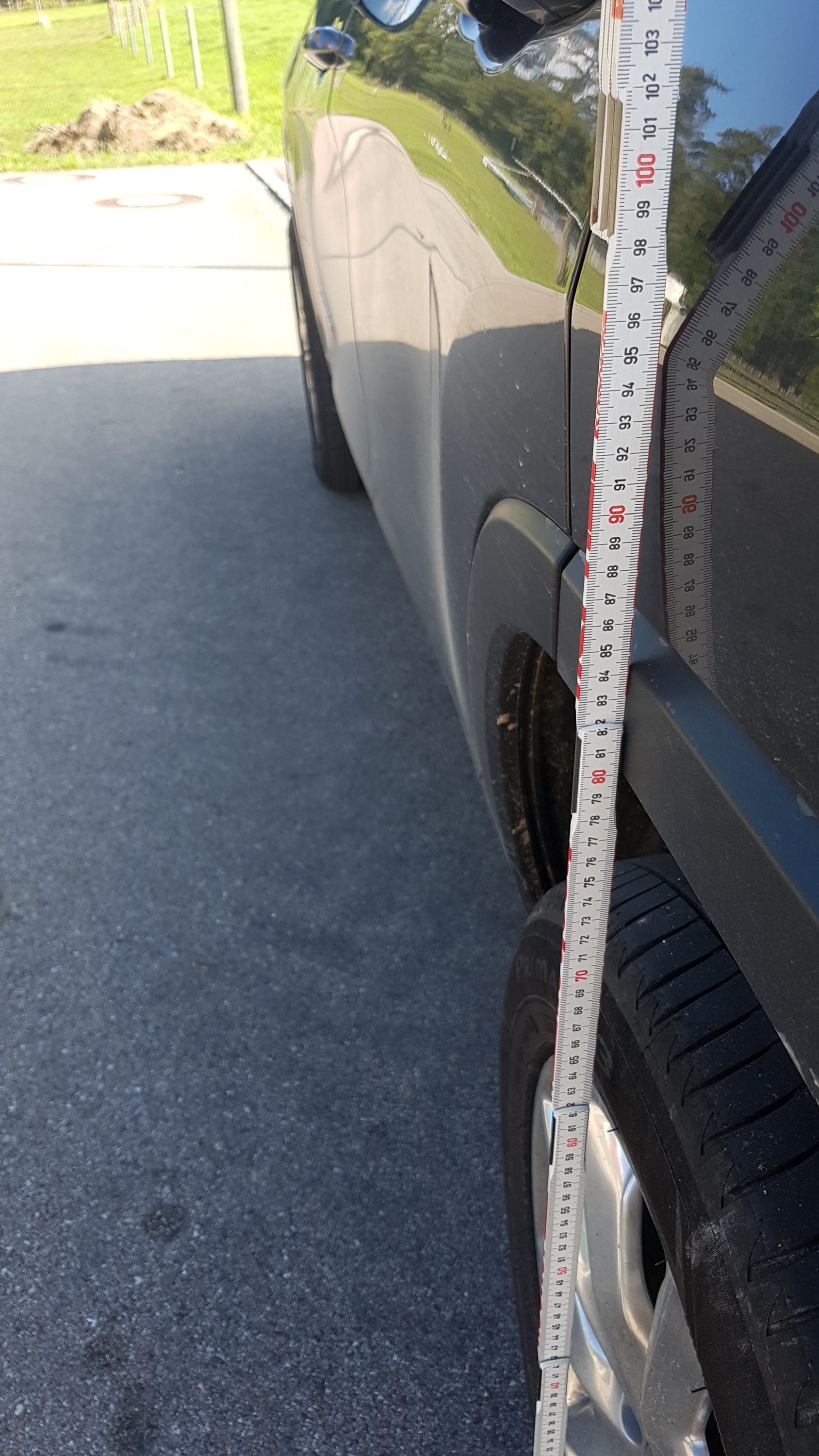 nach Höherlegung und Verbreiterung