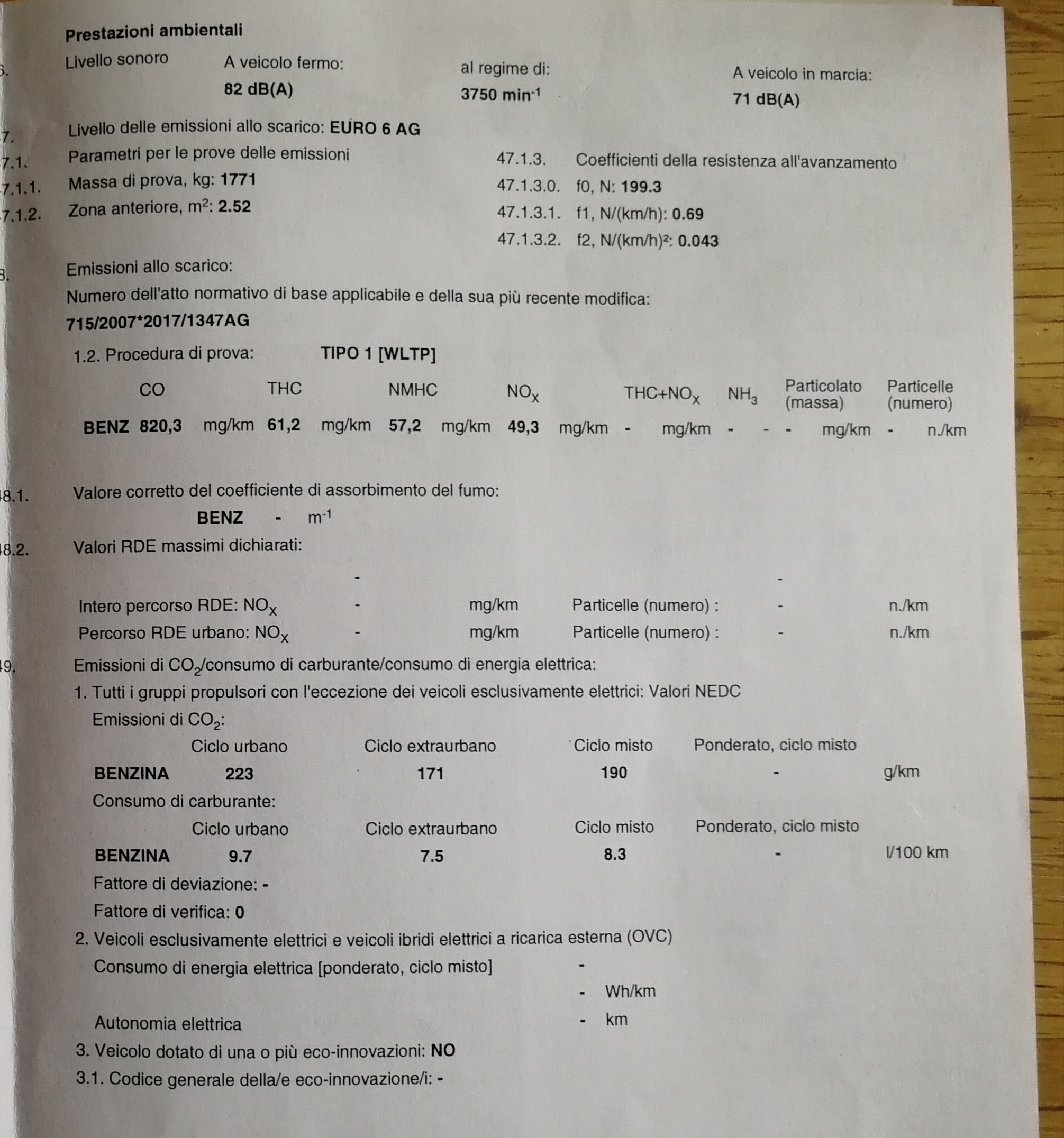 CO2 Werte, Kraftfahrzeugsteuer