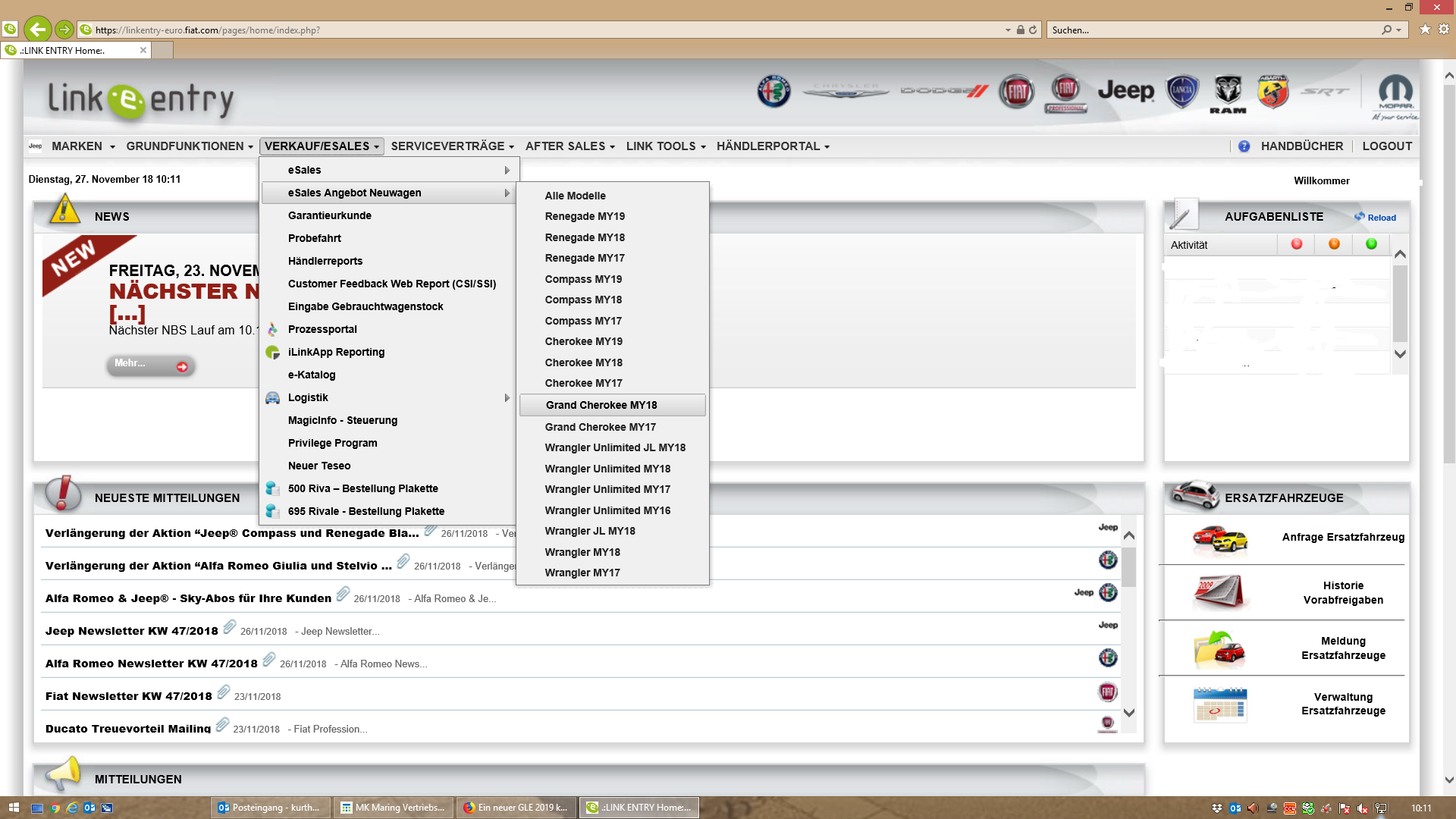 für wrangler57 und den GR. Cherokee MY19?