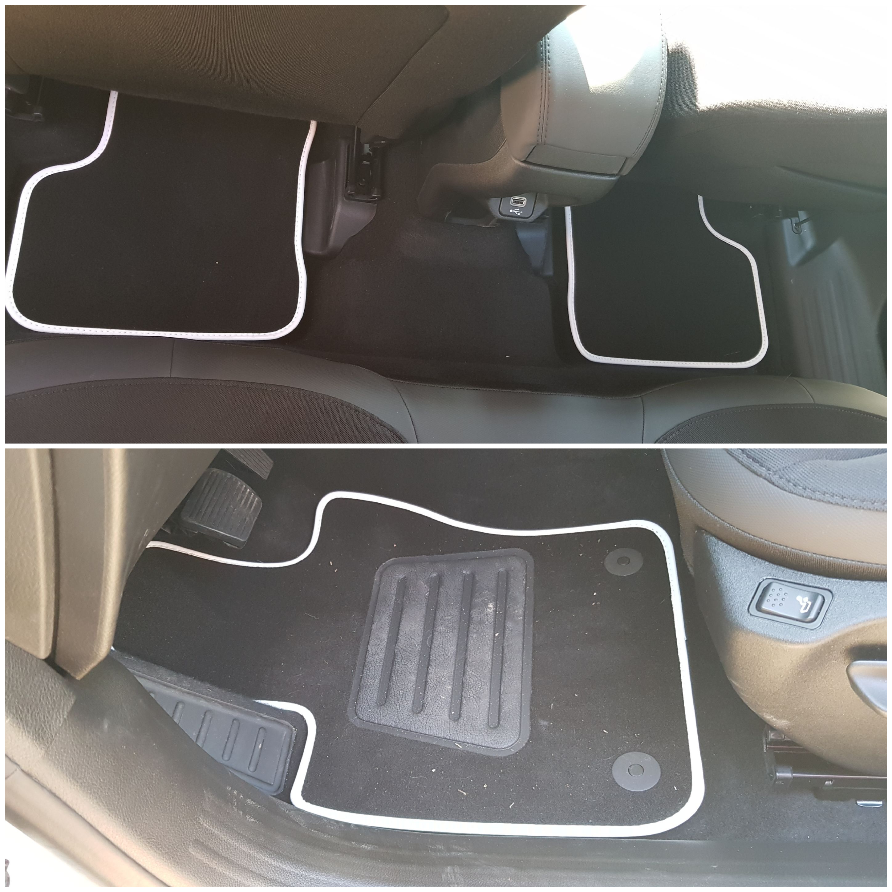 Fußmatten mit weißem Rand