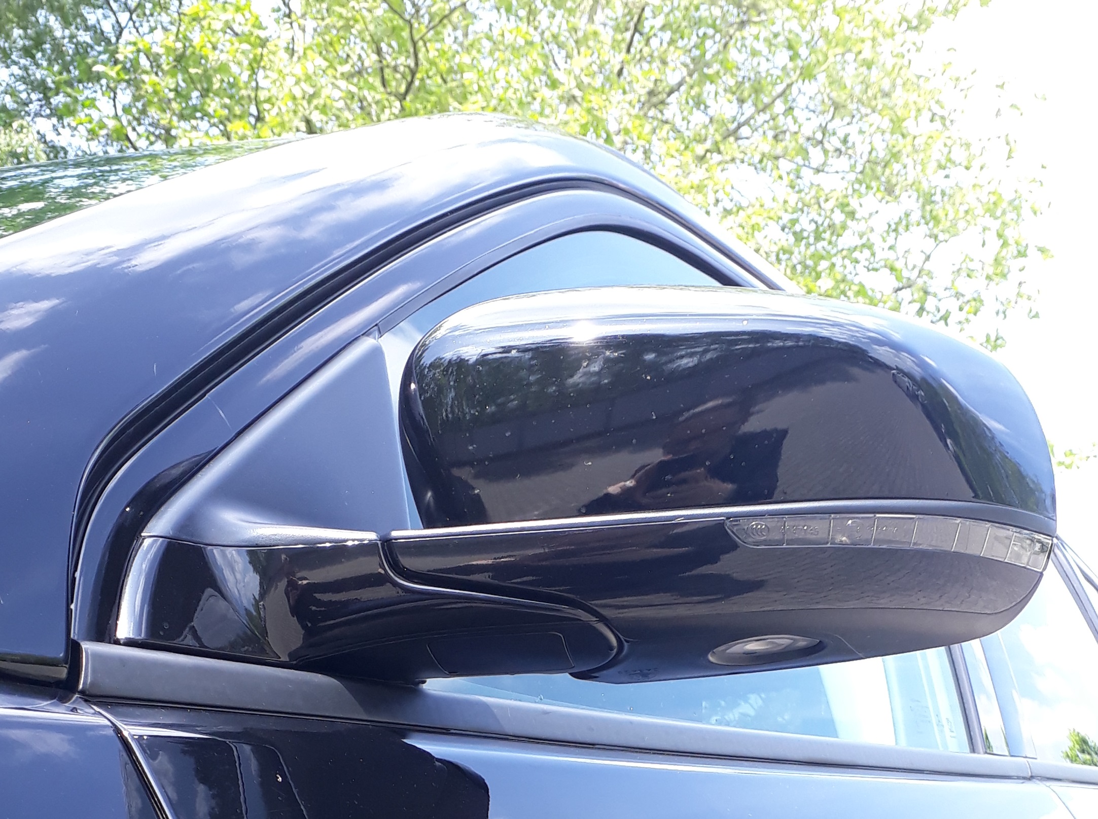 Chromzierleiste schwarz foliert (Zierleiste und Aussenspiegel)