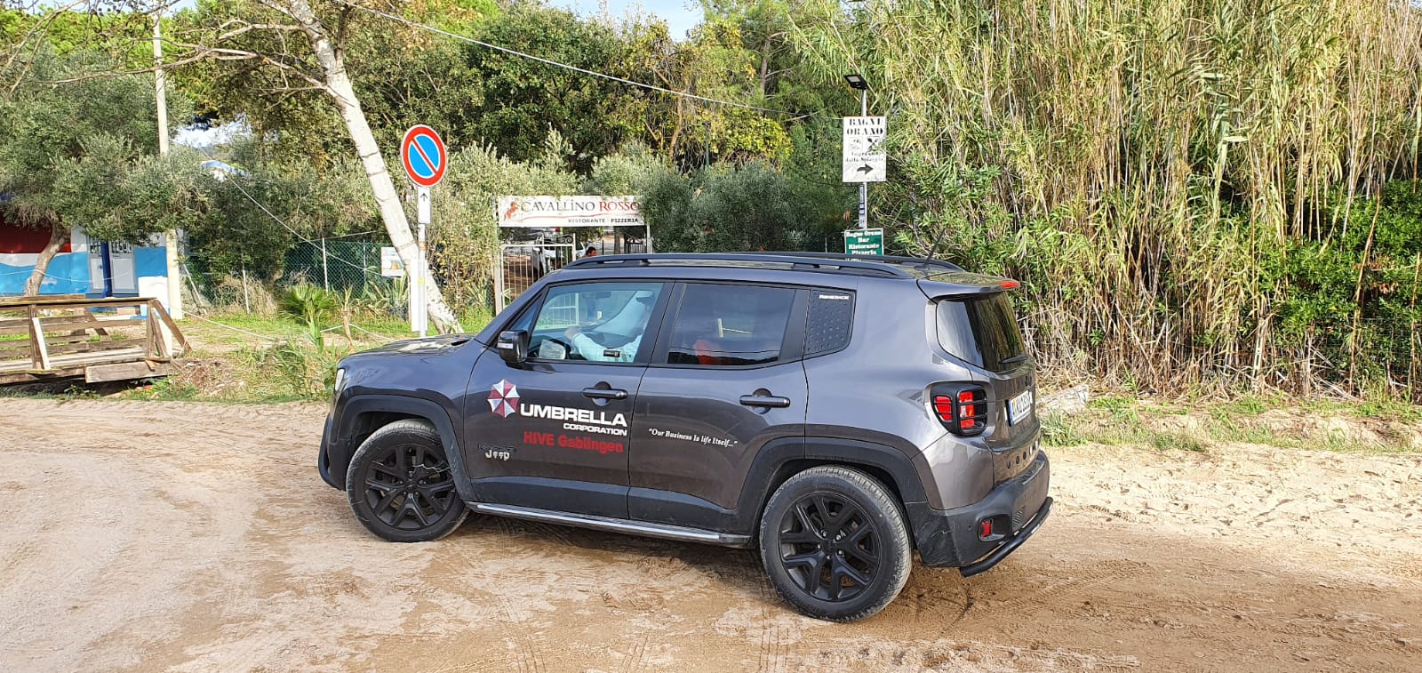 Umbrella am LACONA BEACH in ELBA