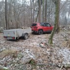 Mein Renegade bei der Arbeit,bei leichten Schneefall.