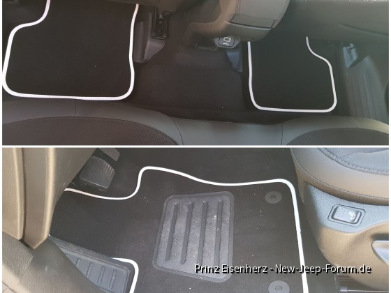 Fußmatten mit weißem Rand