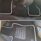 Fußmatten mit weißem Rand